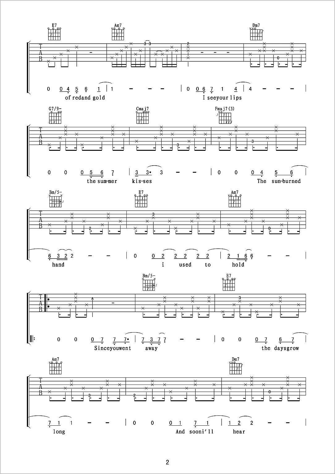 Autumn-Leaves吉他谱2-Eric-Clapton