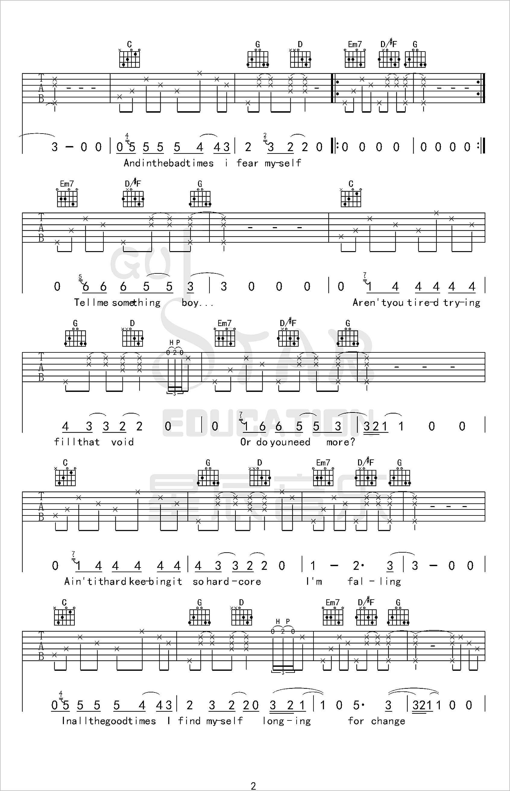 Shallow吉他谱2-Lady-Gaga