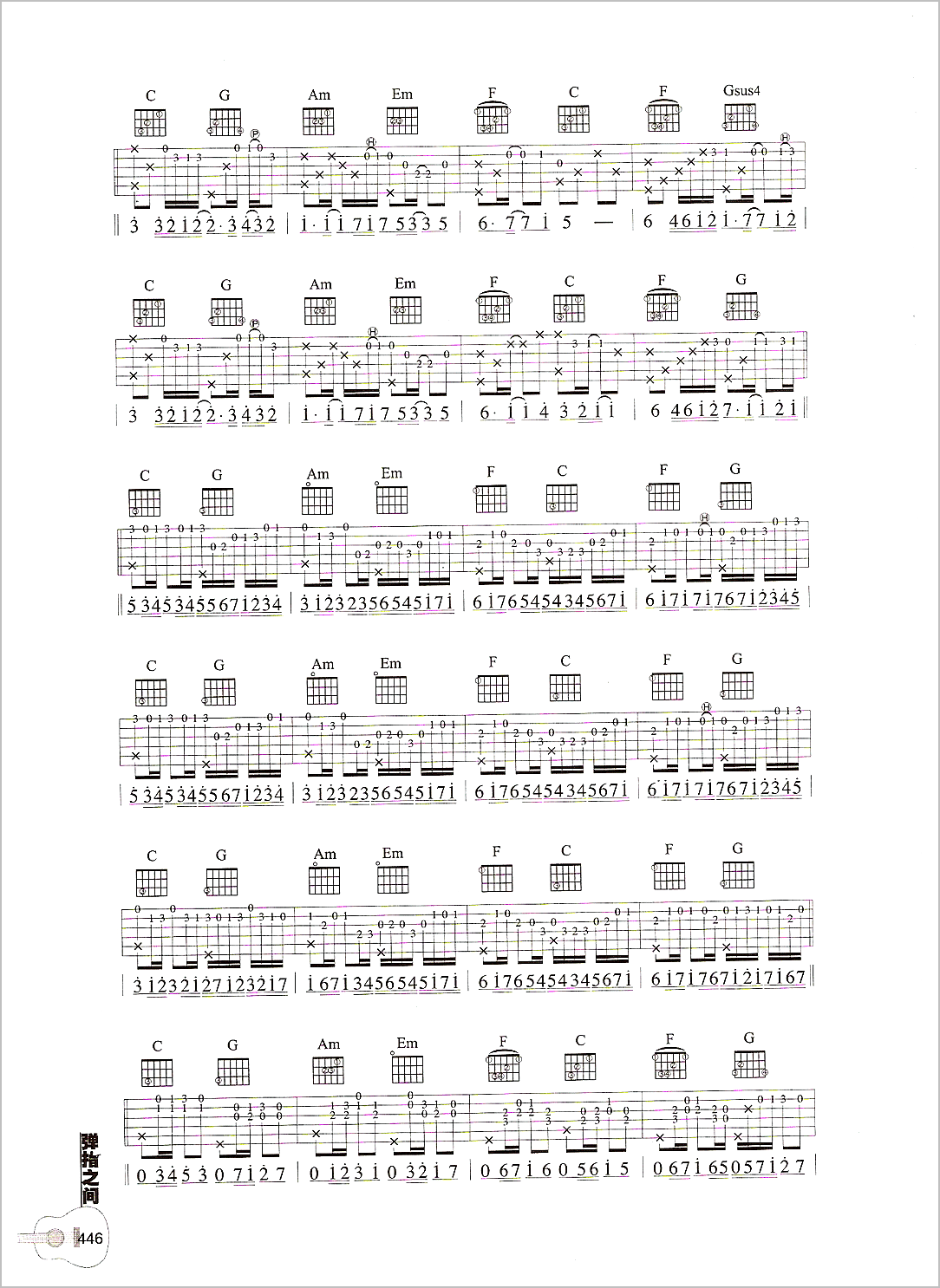 卡农指弹吉他谱2